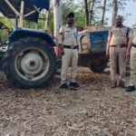नवानगर पुलिस की अवैध रेत परिवहन पर कार्रवाई, ट्रैक्टर सहित रेत जब्त